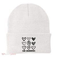 Chd Awareness For Heart Disease Month Awareness Beanie thumb 0