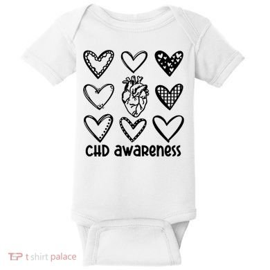 Chd Awareness For Heart Disease Month Awareness Baby Bodysuit
