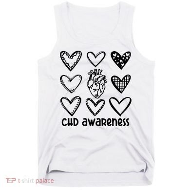 Chd Awareness For Heart Disease Month Awareness Tank Top