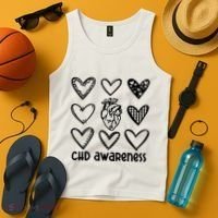 Chd Awareness For Heart Disease Month Awareness Tank Top thumb 4