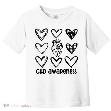 Chd Awareness For Heart Disease Month Awareness Toddler T-Shirt