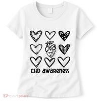 Chd Awareness For Heart Disease Month Awareness Women's T-Shirt thumb 0