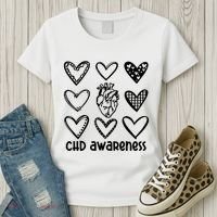 Chd Awareness For Heart Disease Month Awareness Women's T-Shirt thumb 3