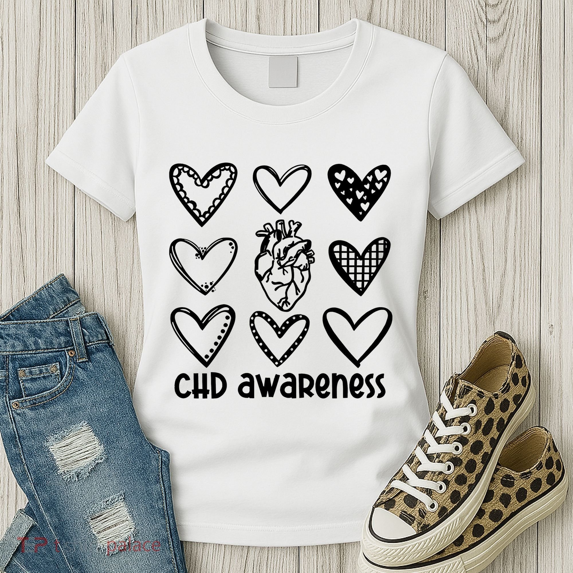 Chd Awareness For Heart Disease Month Awareness Women's T-Shirt