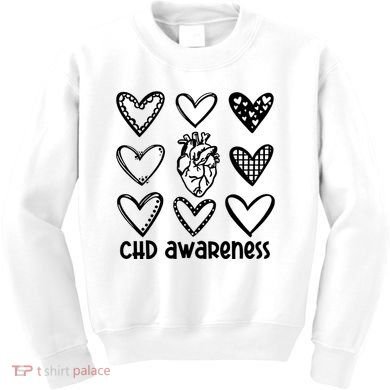 Chd Awareness For Heart Disease Month Awareness Kids Sweatshirt