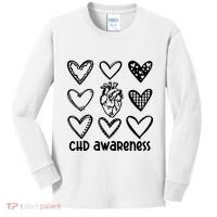 Chd Awareness For Heart Disease Month Awareness Kids Long Sleeve Shirt thumb 0