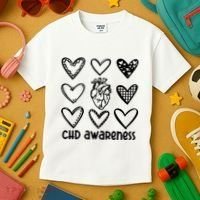 Chd Awareness For Heart Disease Month Awareness Kids T-Shirt thumb 3