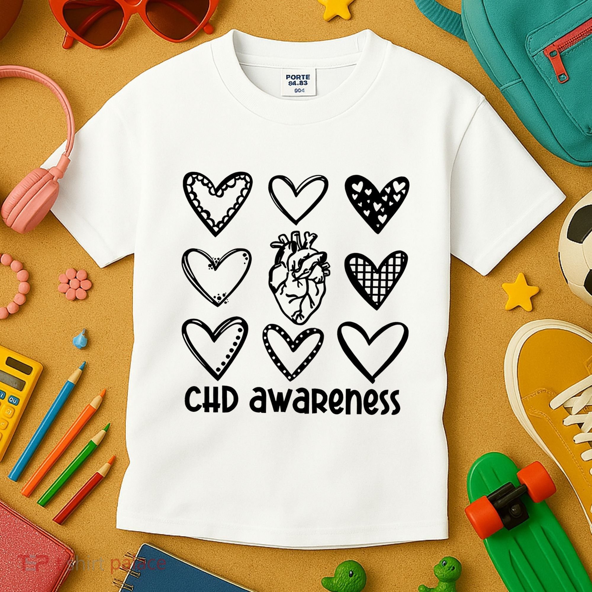 Chd Awareness For Heart Disease Month Awareness Kids T-Shirt