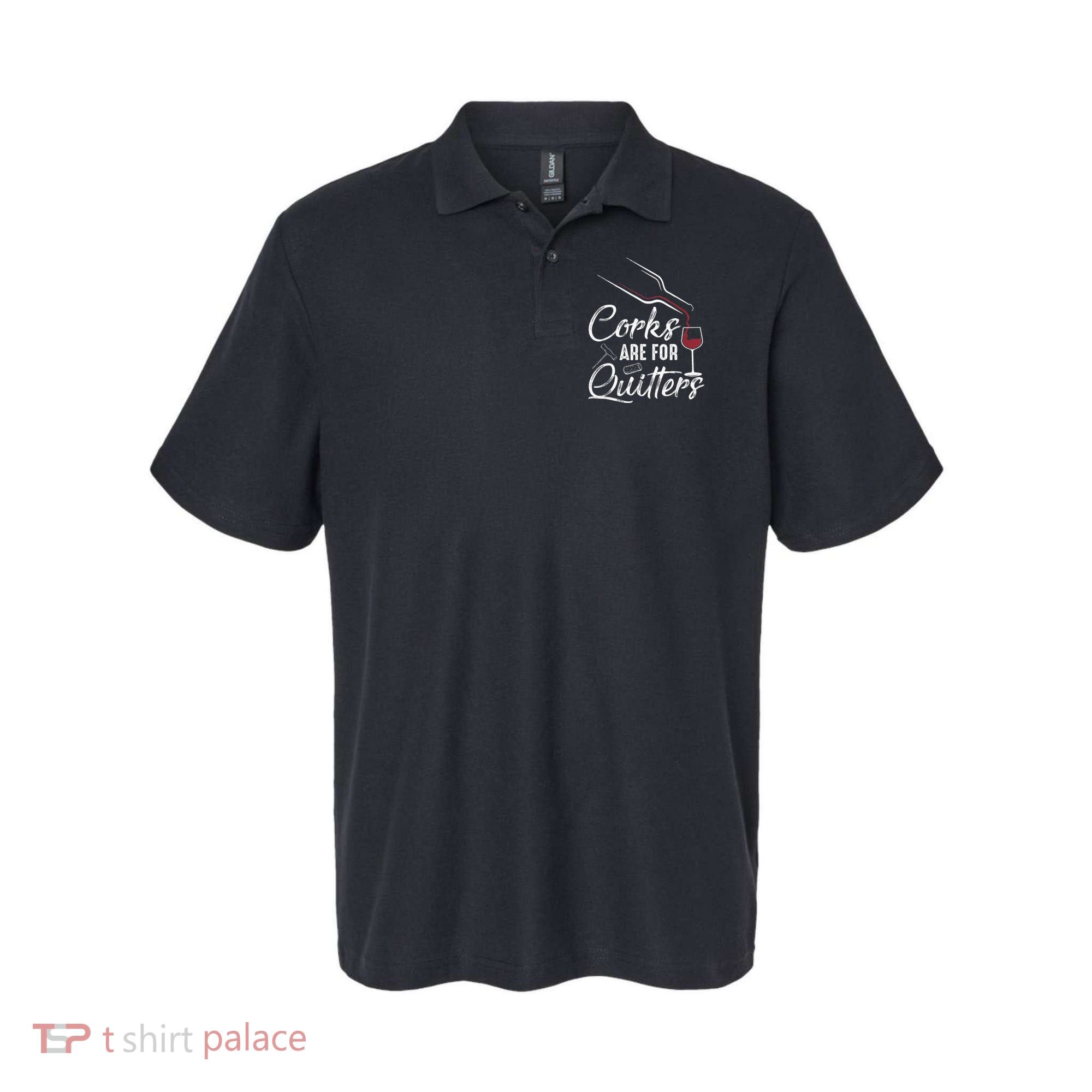 Corks Are For Quitters Funny Wine Drinking Team Festival Polo