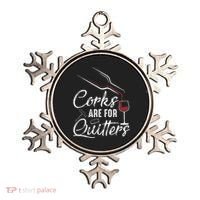 Corks Are For Quitters Funny Wine Drinking Team Festival Ornament thumb 0