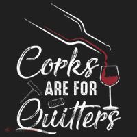 Corks Are For Quitters Funny Wine Drinking Team Festival Golf Towel thumb 3