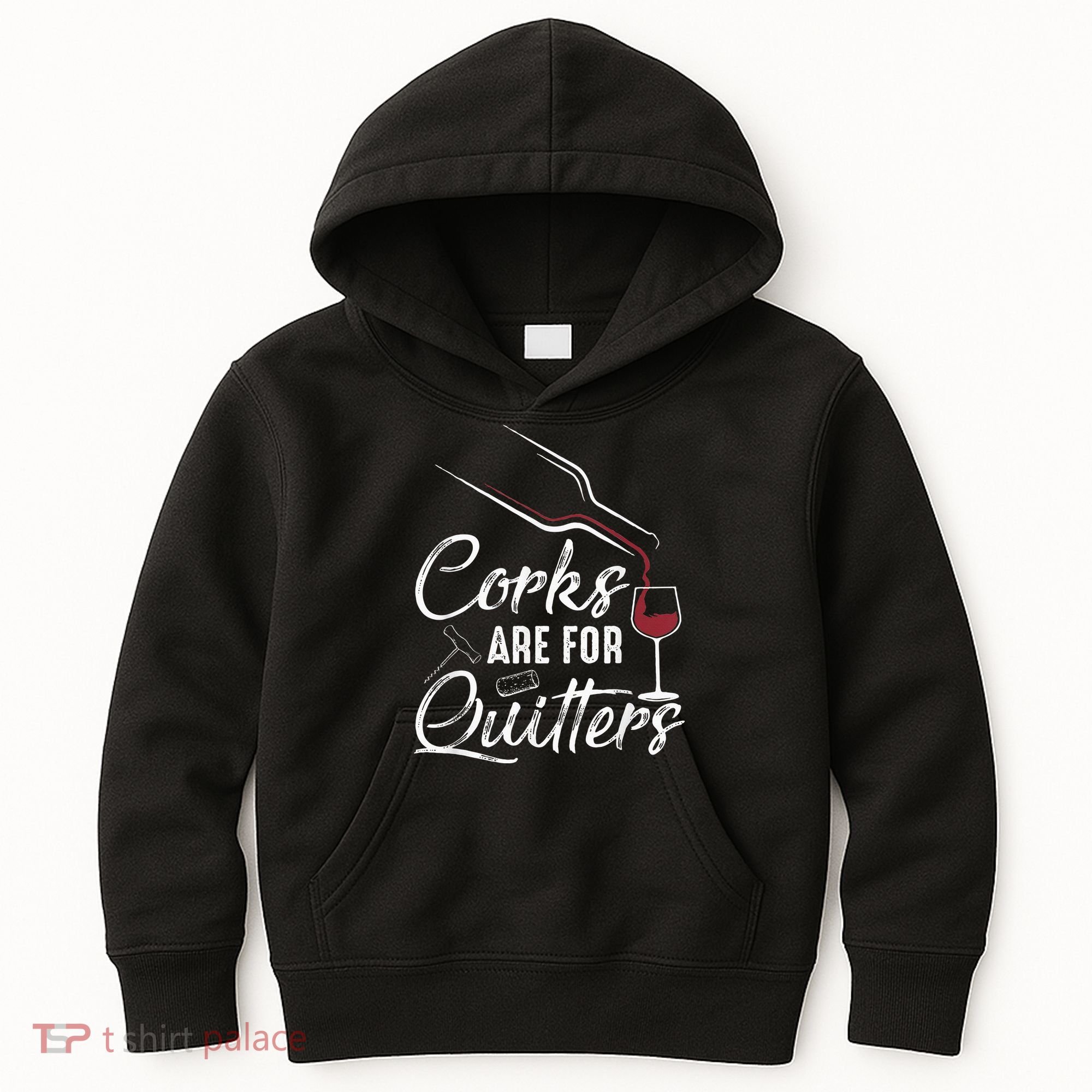 Corks Are For Quitters Funny Wine Drinking Team Festival Kids Hoodie