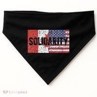 Canada America Flags Together In Solidarity USA-Made Doggie Bandana thumb 0