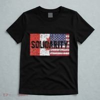 Canada America Flags Together In Solidarity T-Shirt thumb 5