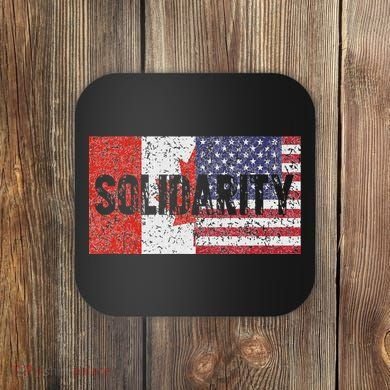 Canada America Flags Together In Solidarity Coaster