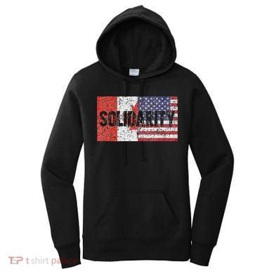 Canada America Flags Together In Solidarity Women's Hoodie
