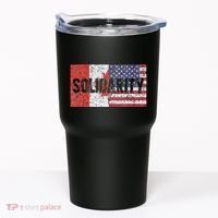Canada America Flags Together In Solidarity Tumbler thumb 0