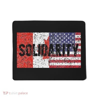 Canada America Flags Together In Solidarity Mousepad
