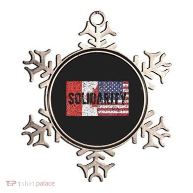 Canada America Flags Together In Solidarity Ornament