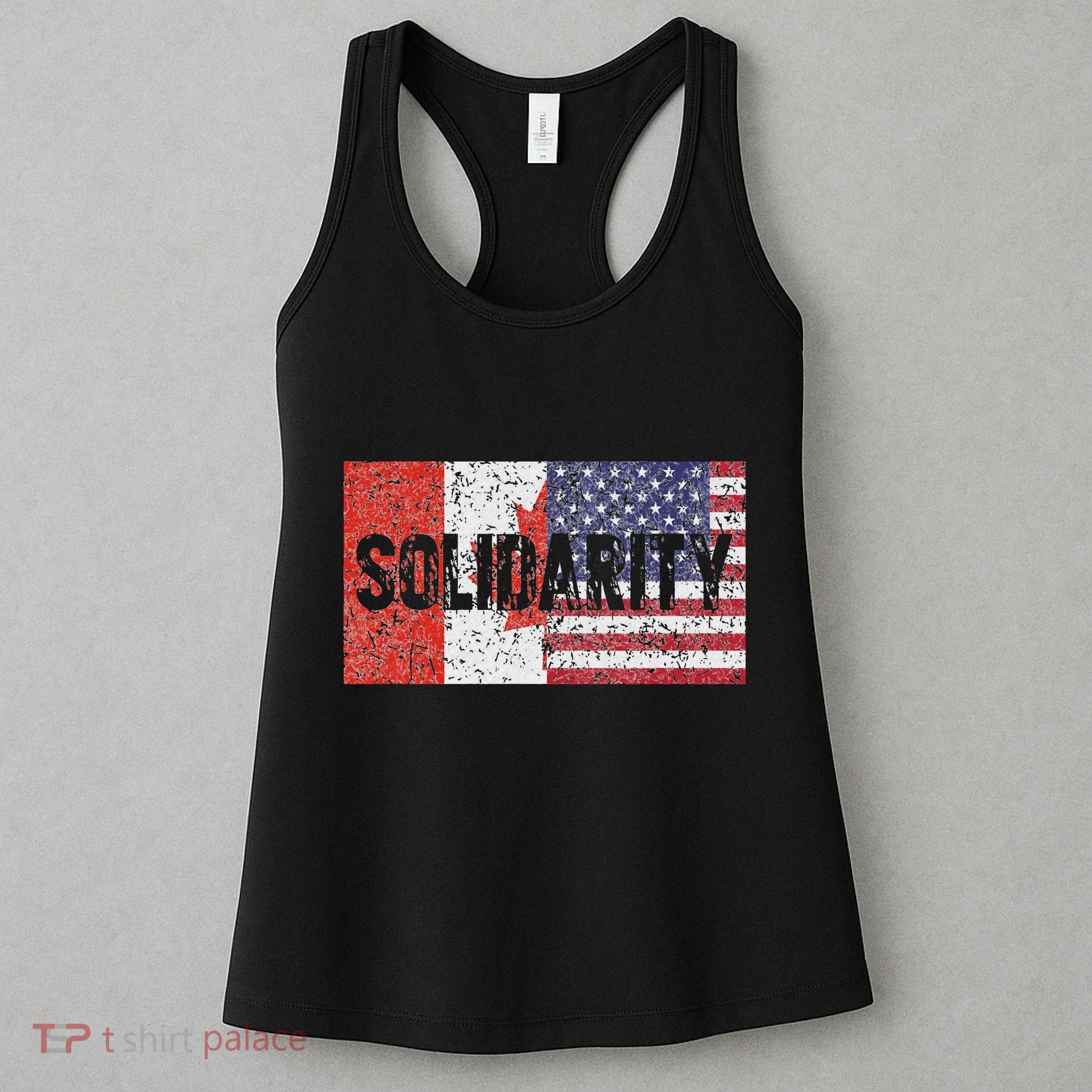 Canada America Flags Together In Solidarity Women's Tank Top