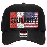 Canada America Flags Together In Solidarity Hat thumb 0