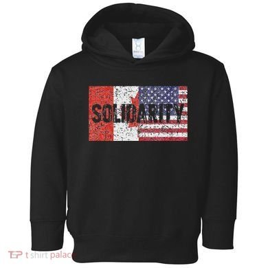 Canada America Flags Together In Solidarity Toddler Hoodie