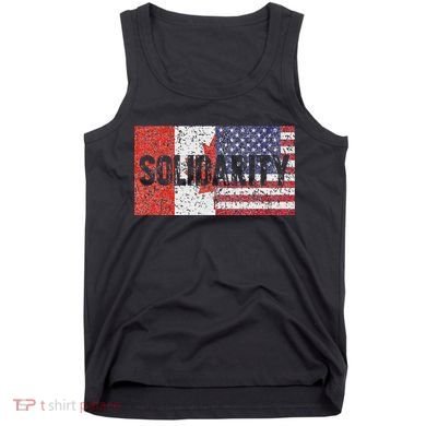Canada America Flags Together In Solidarity Tank Top