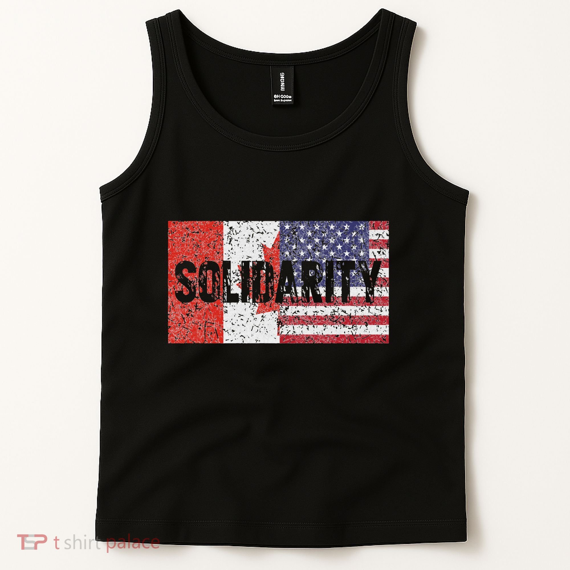 Canada America Flags Together In Solidarity Tank Top