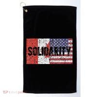 Canada America Flags Together In Solidarity Golf Towel thumb 0
