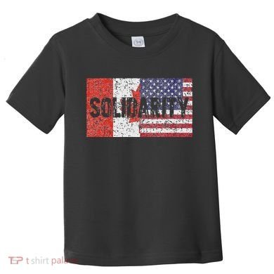 Canada America Flags Together In Solidarity Toddler T-Shirt