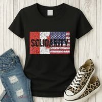 Canada America Flags Together In Solidarity Women's T-Shirt thumb 3