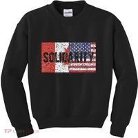 Canada America Flags Together In Solidarity Kids Sweatshirt thumb 0