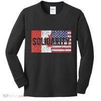 Canada America Flags Together In Solidarity Kids Long Sleeve Shirt thumb 0