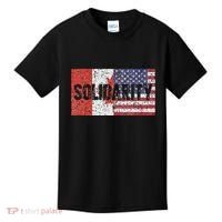 Canada America Flags Together In Solidarity Kids T-Shirt thumb 0