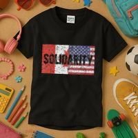 Canada America Flags Together In Solidarity Kids T-Shirt thumb 3