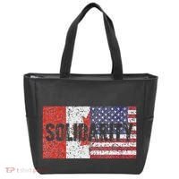 Canada America Flags Together In Solidarity Tote Bag thumb 0