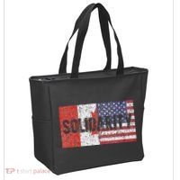 Canada America Flags Together In Solidarity Tote Bag thumb 2