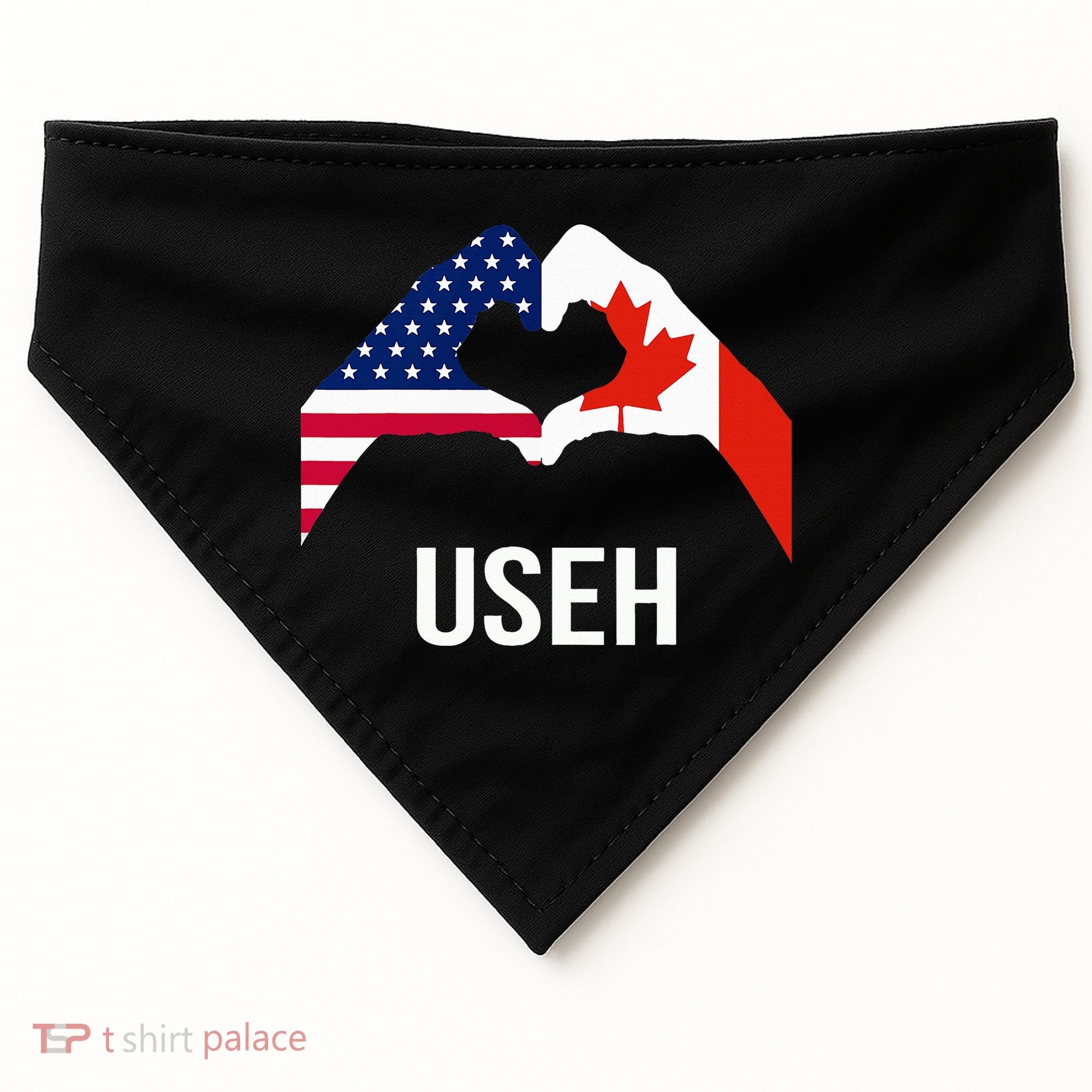 Canada American Flag Us Eh USA-Made Doggie Bandana