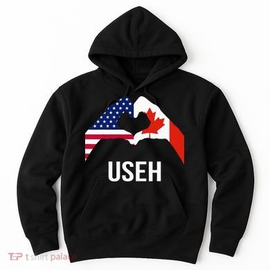 Canada American Flag Us Eh Hoodie