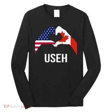Canada American Flag Us Eh Long Sleeve Shirt