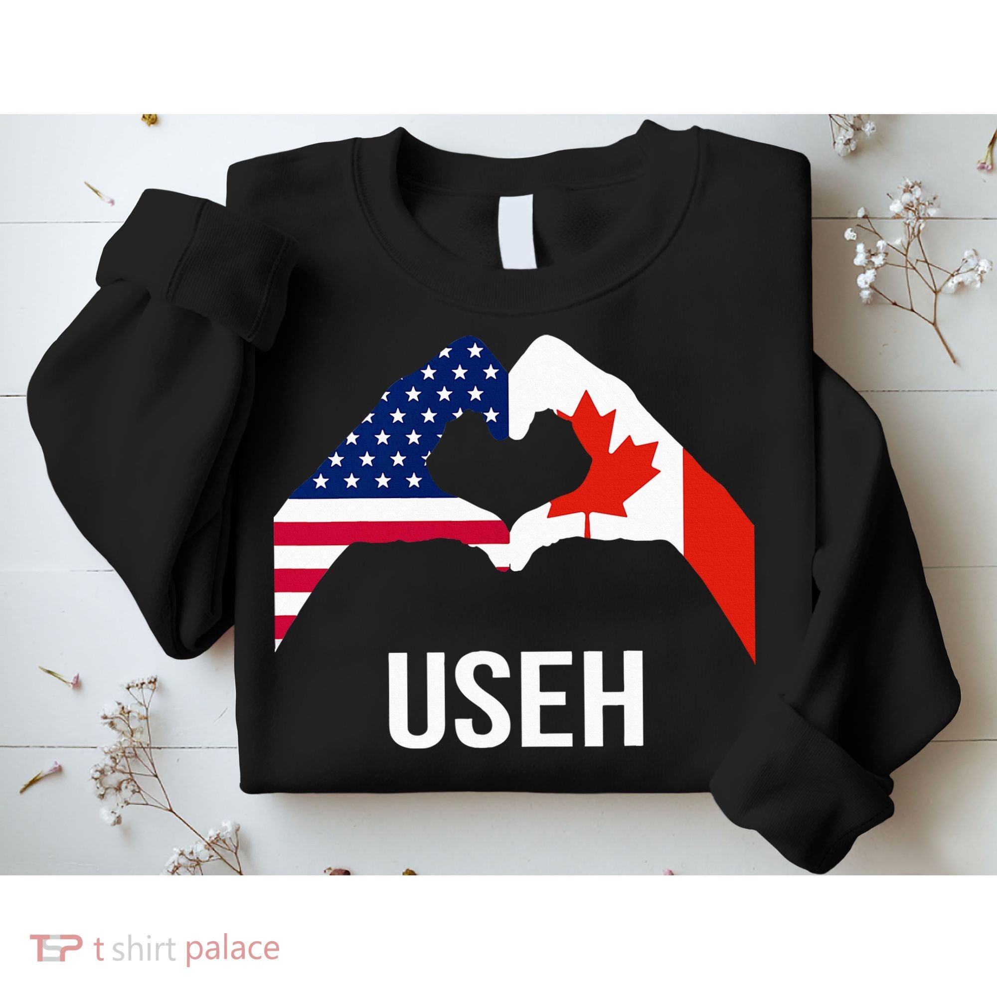 Canada American Flag Us Eh Sweatshirt