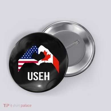 Canada American Flag Us Eh Button