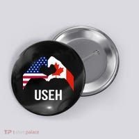Canada American Flag Us Eh Button thumb 0