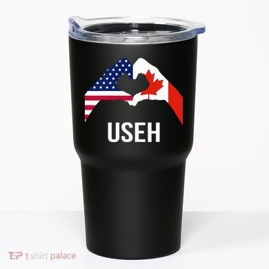 Canada American Flag Us Eh Tumbler