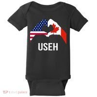 Canada American Flag Us Eh Baby Bodysuit thumb 0