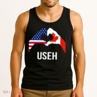 Canada American Flag Us Eh Tank Top thumb 3