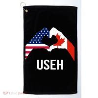 Canada American Flag Us Eh Golf Towel thumb 0