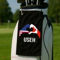 Canada American Flag Us Eh Golf Towel thumb 2