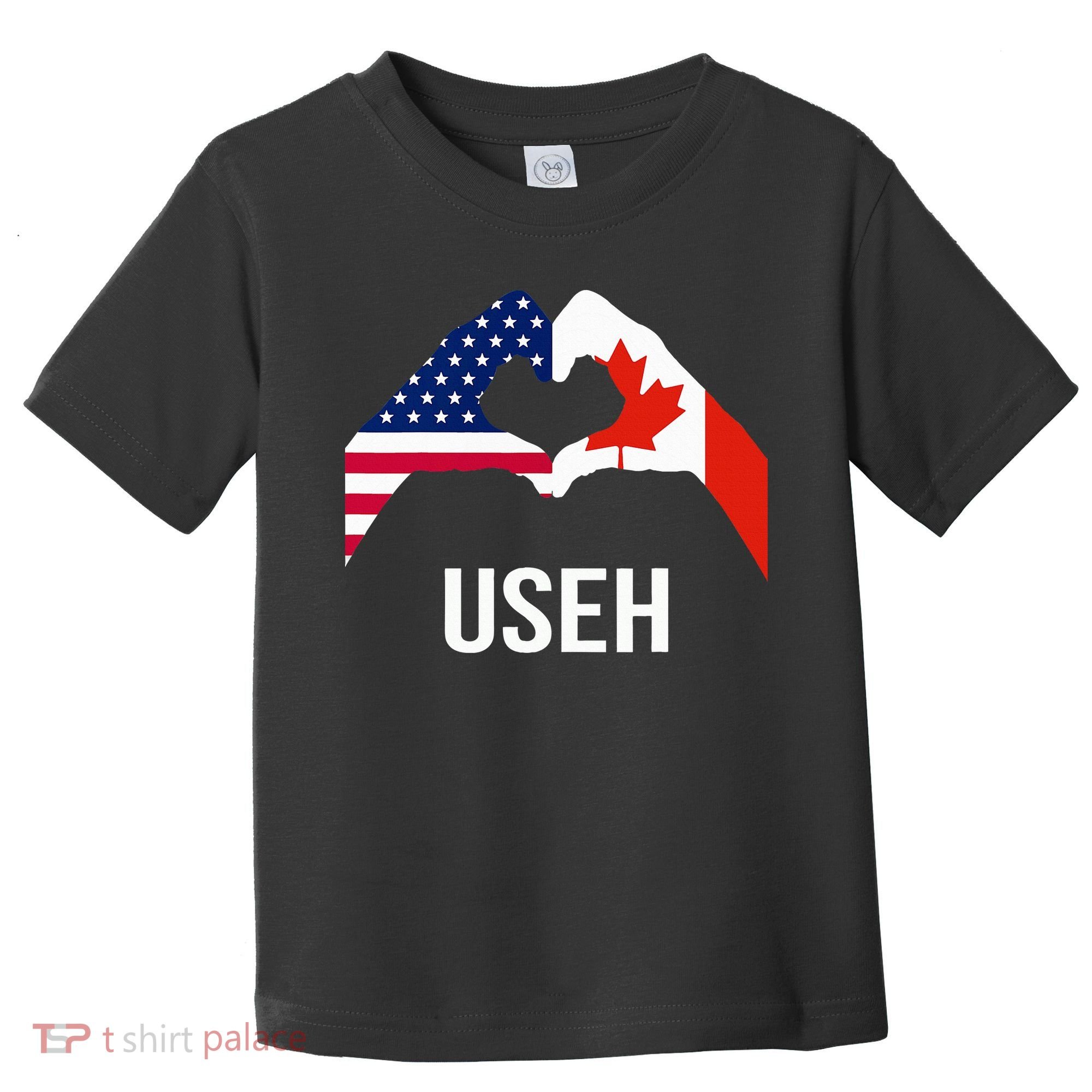 Canada American Flag Us Eh Toddler T-Shirt