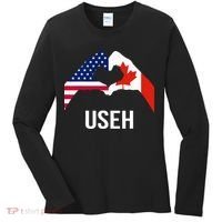 Canada American Flag Us Eh Women's Long Sleeve Shirt thumb 0